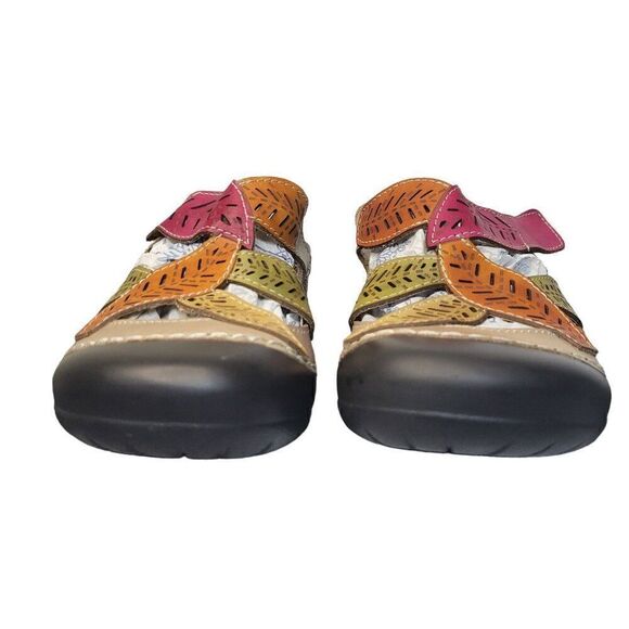 L'ARTISTE Jexa Grym Multi Colored Leather Clogs (Size 7) - Picture 2 of 9